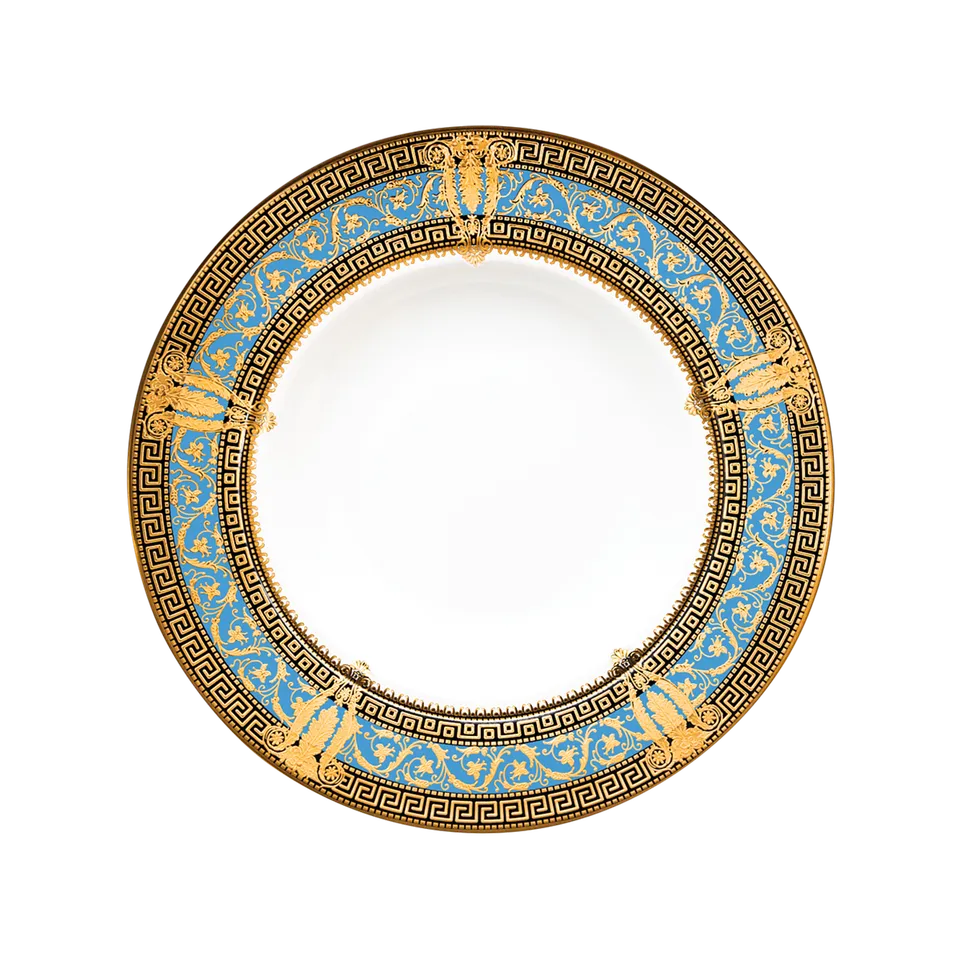 haviland-salon-murat-assiette-creuse-bleu-ciel-or-porcelaine image 1
