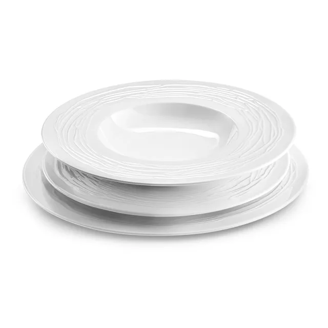 m-dard-de-noblat-lago-service-18-assiettes-porcelaine-blanc image 1
