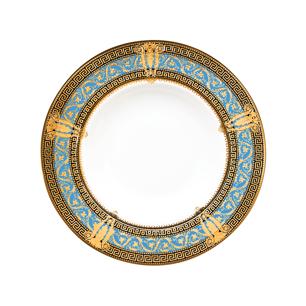 haviland-salon-murat-assiette-creuse-bleu-ciel-or-porcelaine image 1
