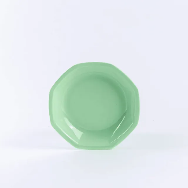 ogre-la-fabrique-intemporelle-assiette-creuse-octogonale-vert-amande image 1