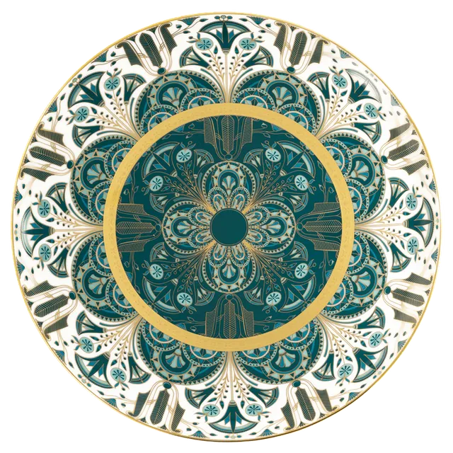 haviland-r-ves-du-nil-plat-tarte-vert-or image 1