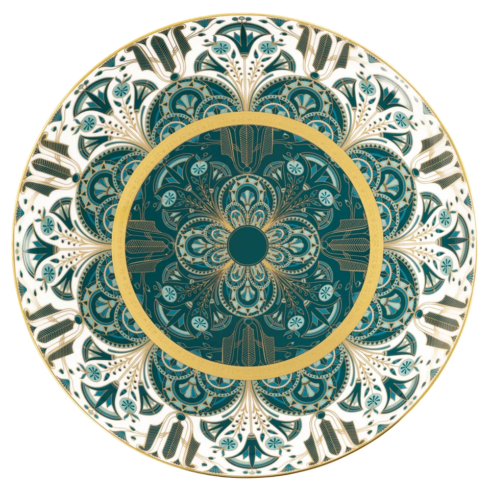 haviland-r-ves-du-nil-plat-tarte-vert-or image 1