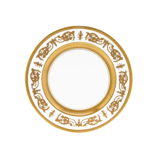 haviland-imp-rator-assiette-dessert-blanc-or-porcelaine image 1