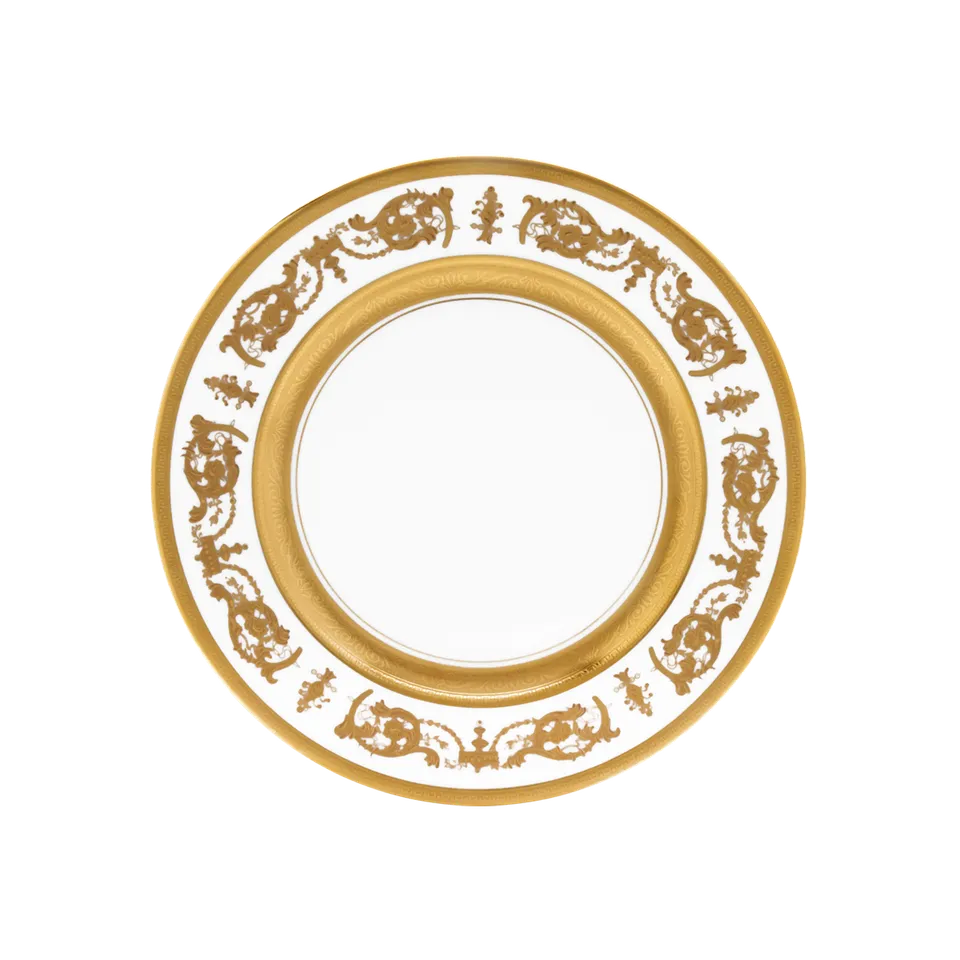 haviland-imp-rator-assiette-dessert-blanc-or-porcelaine image 1