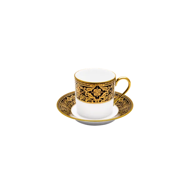 haviland-matignon-tasse-caf-noir-or-porcelaine image 1