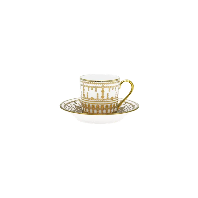 haviland-tiara-tasse-et-soucoupe-caf-blanc-or-porcelaine image 1