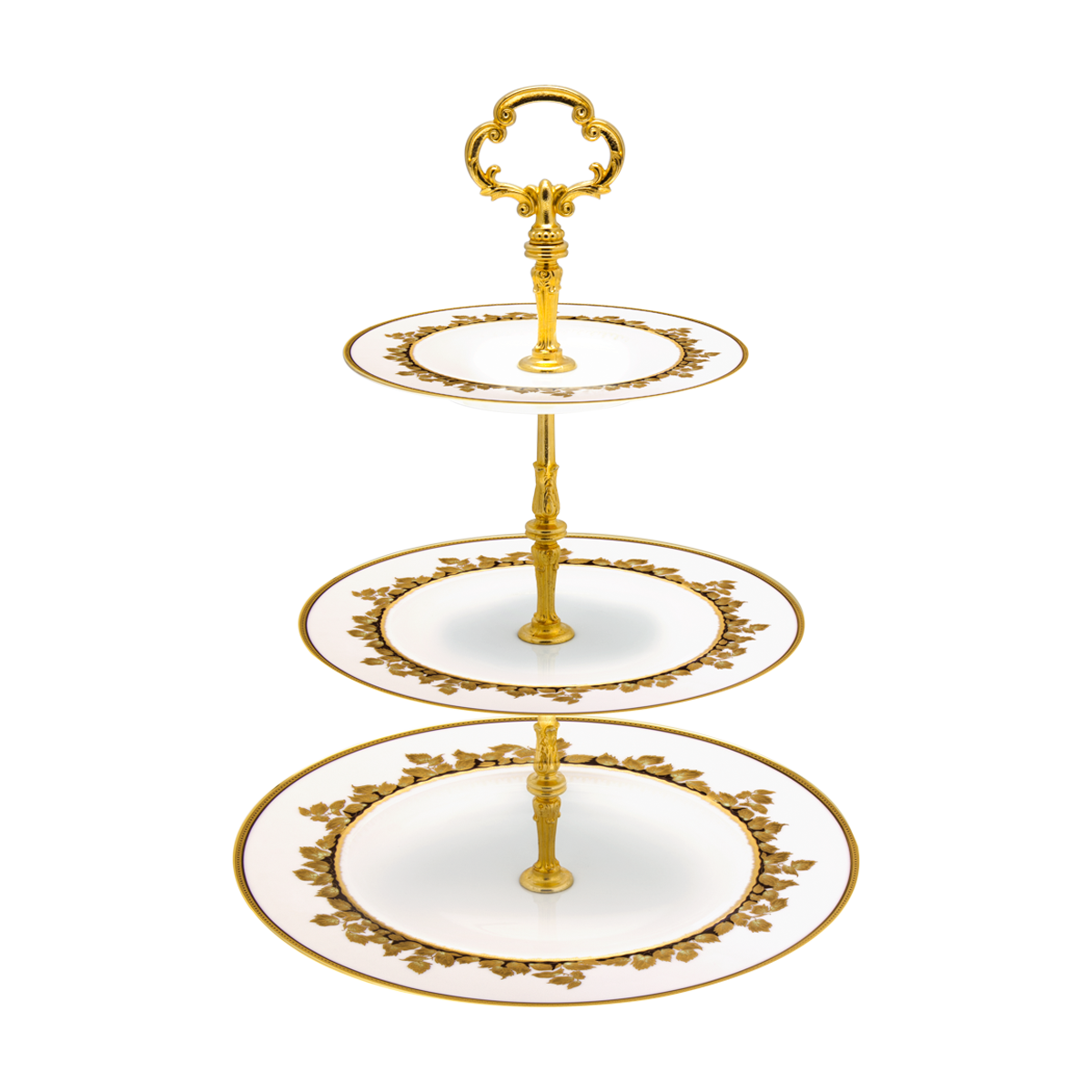 haviland-feuille-d-or-serviteur-3-tages-porcelaine image 1