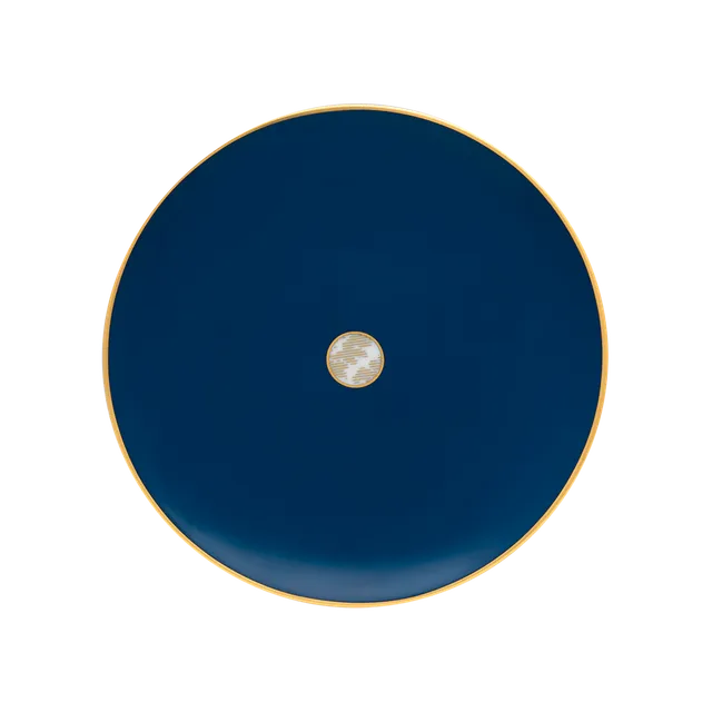 haviland-damass-ritz-paris-assiette-dessert-porcelaine-bleu image 1