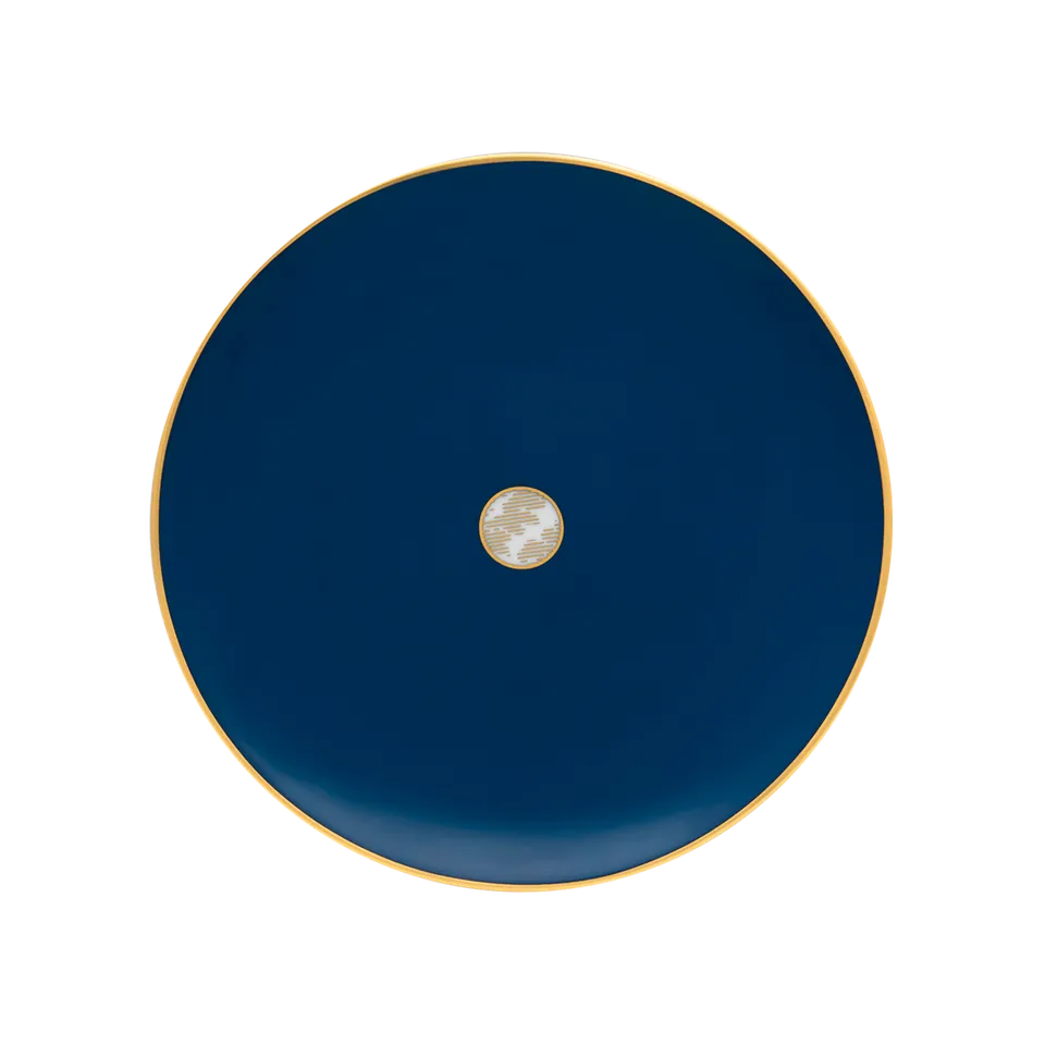 haviland-damass-ritz-paris-assiette-dessert-porcelaine-bleu image 1