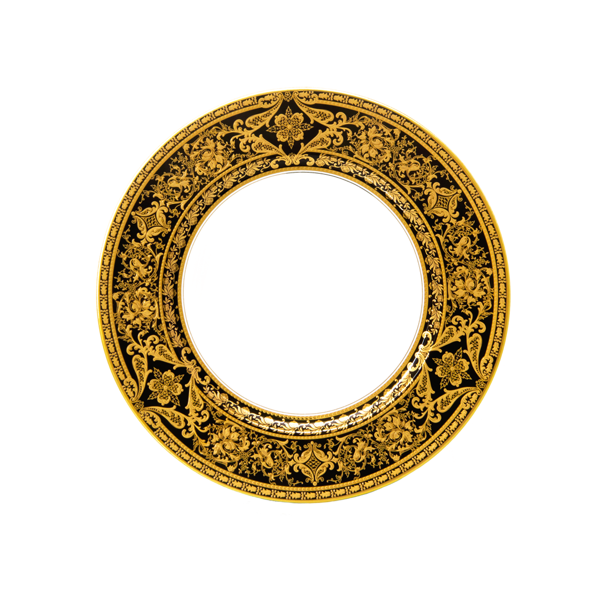 haviland-matignon-assiette-dessert-noir-or-porcelaine image 1