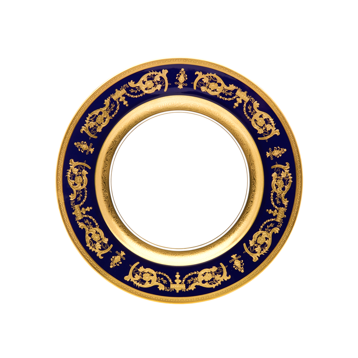 haviland-imp-rator-assiette-dessert-bleu-four-or image 1