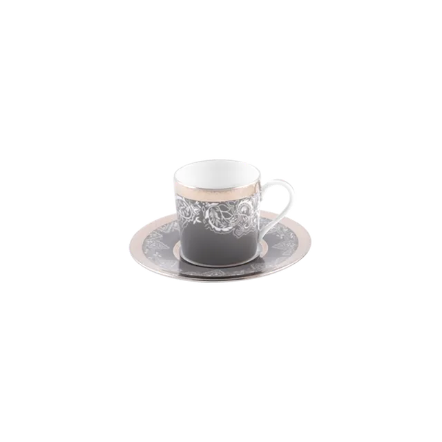 haviland-romane-tasse-et-soucoupe-caf-gris-porcelaine image 1