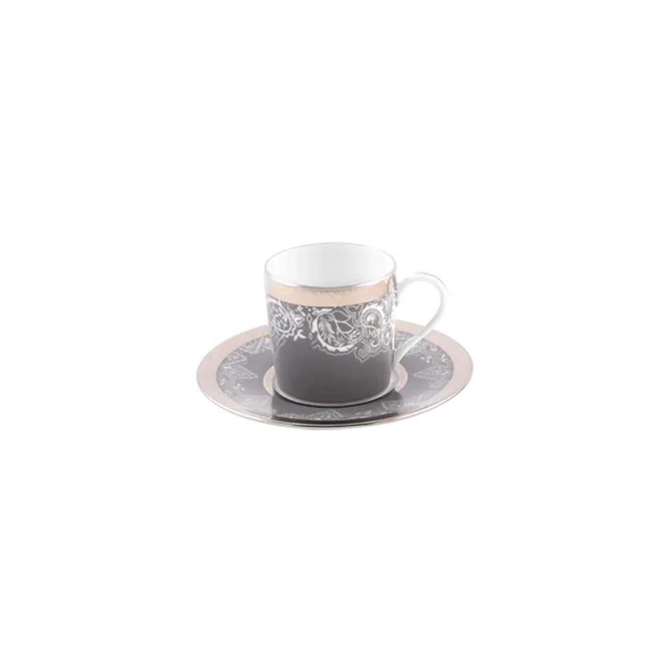 haviland-romane-tasse-et-soucoupe-caf-gris-porcelaine image 1