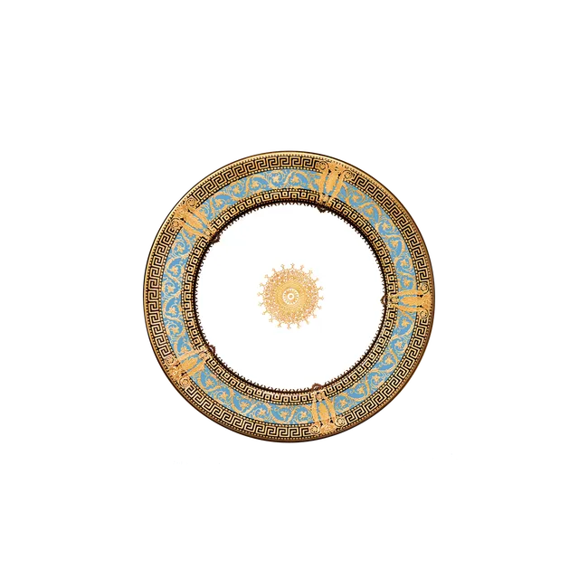 haviland-salon-murat-assiette-pain-bleu-ciel-or-porcelaine image 1