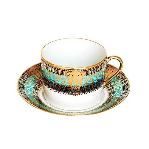 haviland-salon-murat-tasse-soucoupe-d-jeuner-bleu-ciel-or image 1