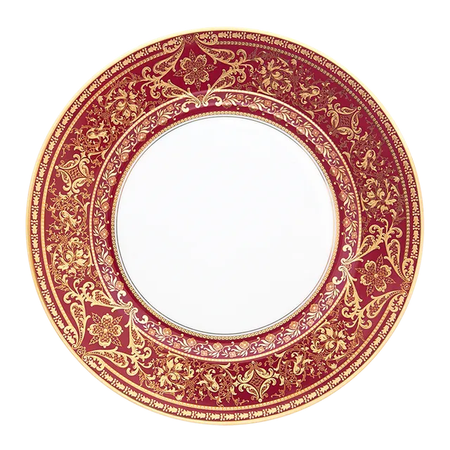 haviland-matignon-assiette-d-ner-porcelaine-cerise-or image 1