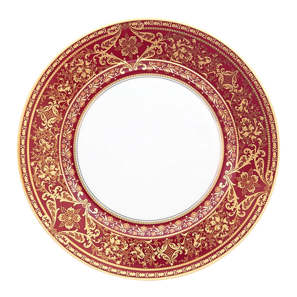 haviland-matignon-assiette-d-ner-porcelaine-cerise-or image 1