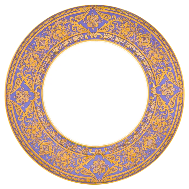 haviland-matignon-assiette-pr-sentation-lavande-or-porcelaine image 1