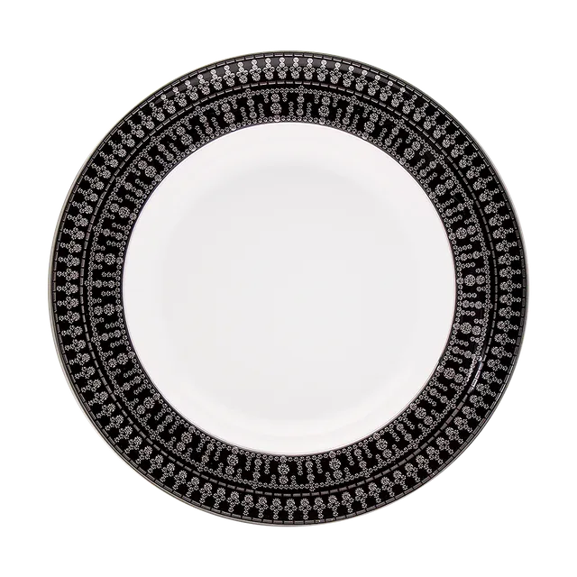 haviland-tiara-plat-rond-creux-noir-platine-porcelaine image 1
