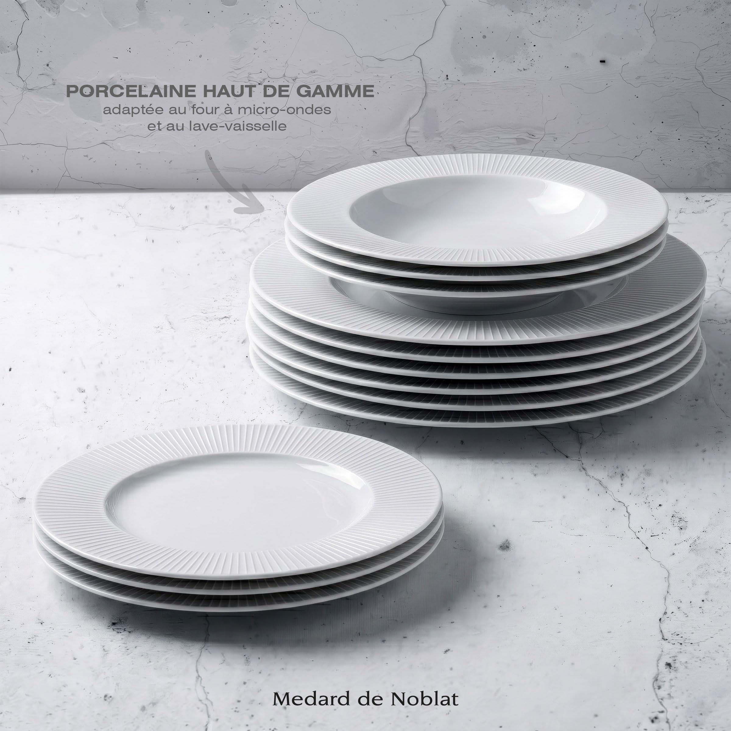 m-dard-de-noblat-linus-service-18-assiettes-gr-s-blanc-relief image 5