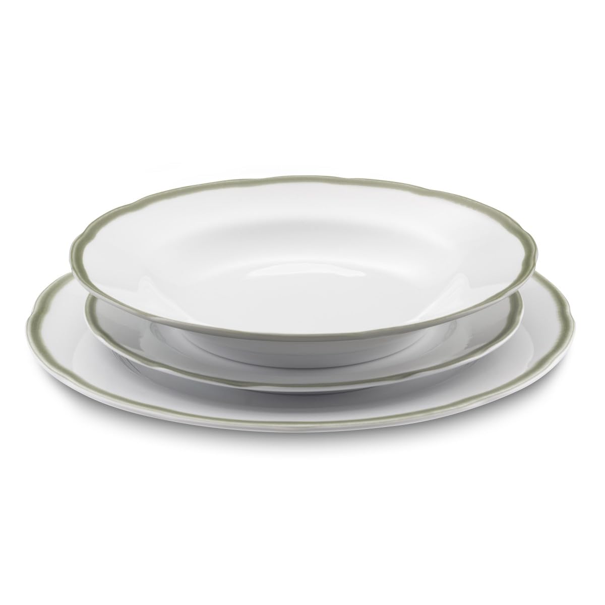 m-dard-de-noblat-scala-service-18-assiettes-porcelaine-vert image 1