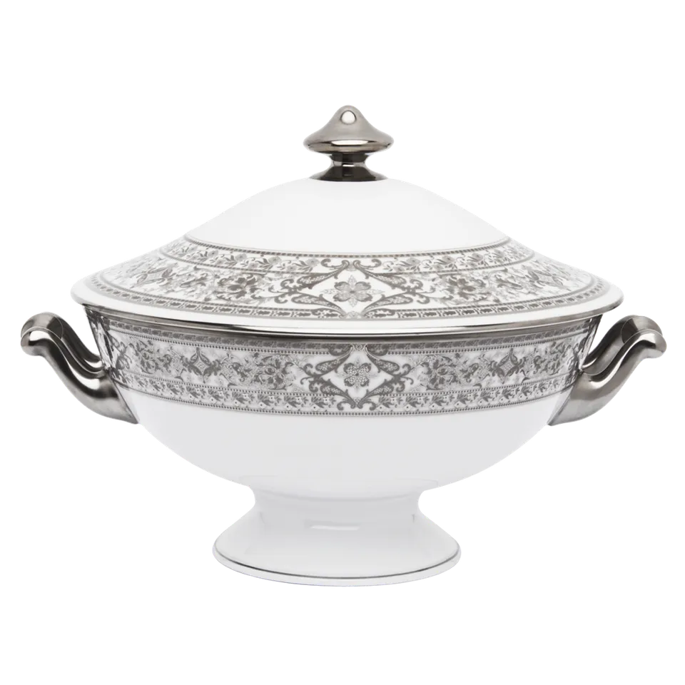 haviland-matignon-soupi-re-blanc-platine-porcelaine image 1