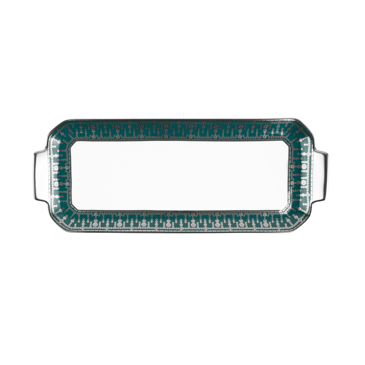 haviland-tiara-plat-cake-bleu-paon-platine image 1