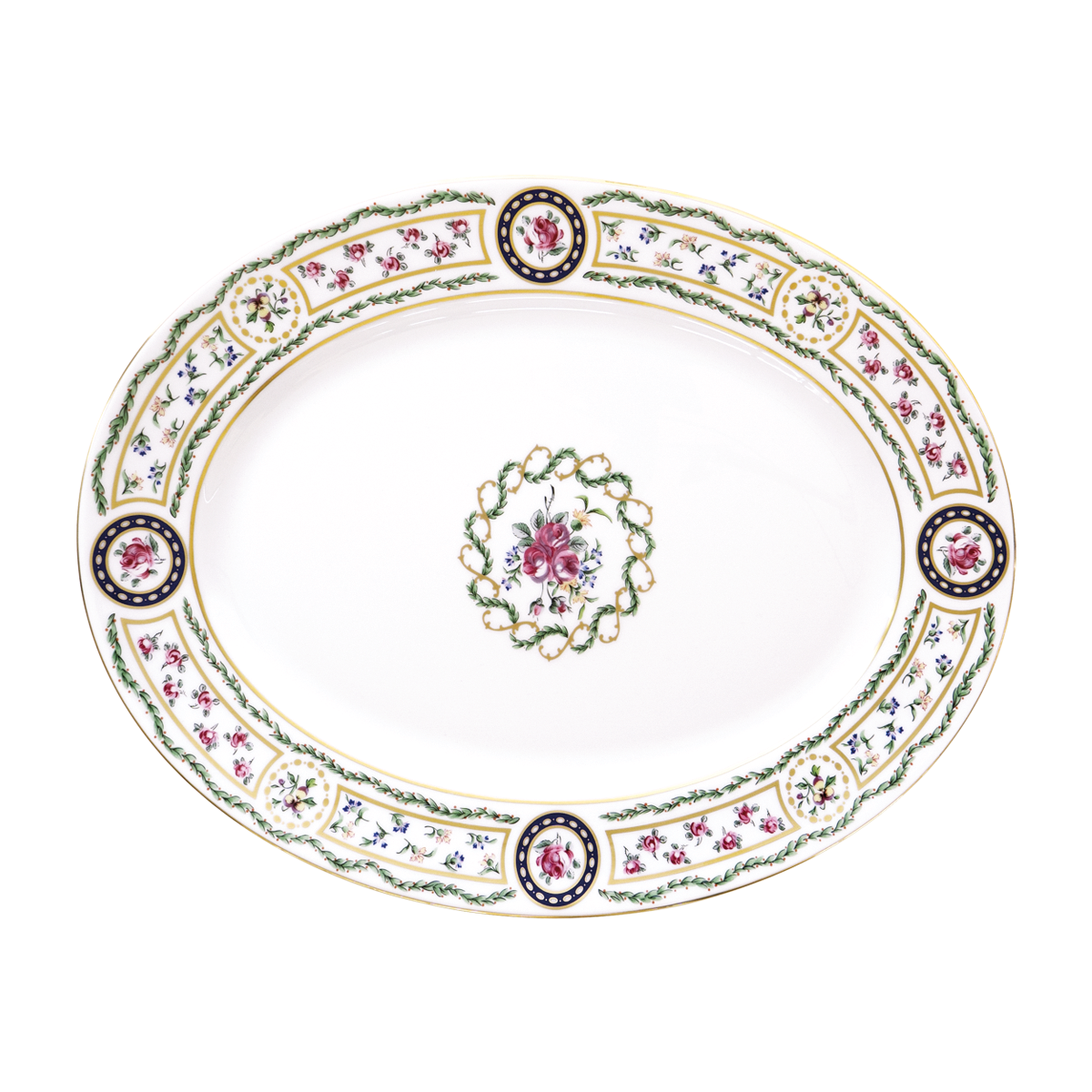haviland-louveciennes-plat-ovale-porcelaine-blanche-limoges image 1