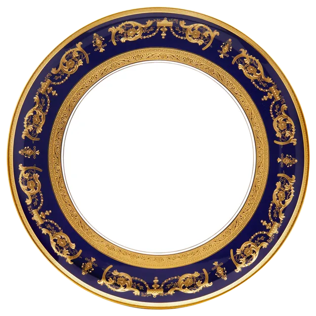haviland-imp-rator-plat-tarte-bleu-de-four-or image 1