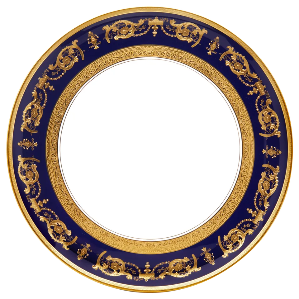 haviland-imp-rator-plat-tarte-bleu-de-four-or image 1