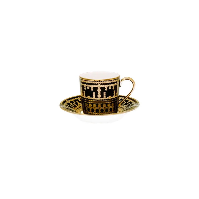 haviland-tiara-tasse-caf-porcelaine-noir-or image 1
