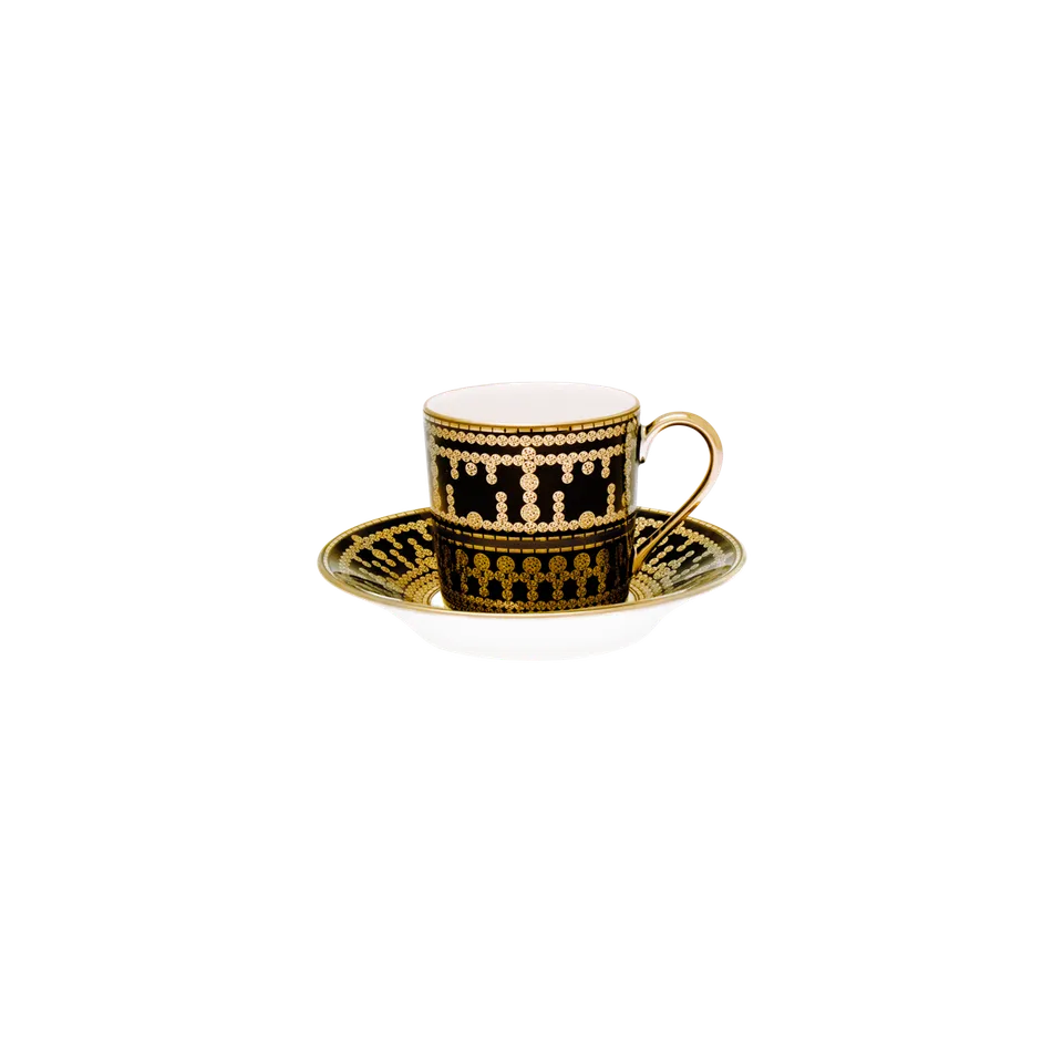 haviland-tiara-tasse-caf-porcelaine-noir-or image 1