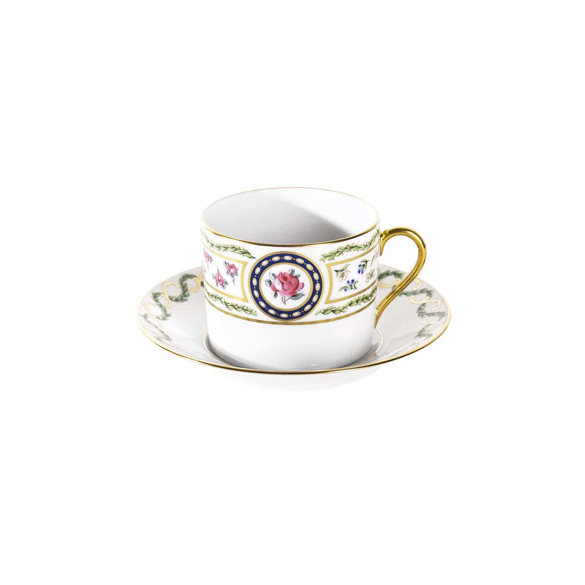 haviland-louveciennes-tasse-et-soucoupe-d-jeuner-porcelaine image 1