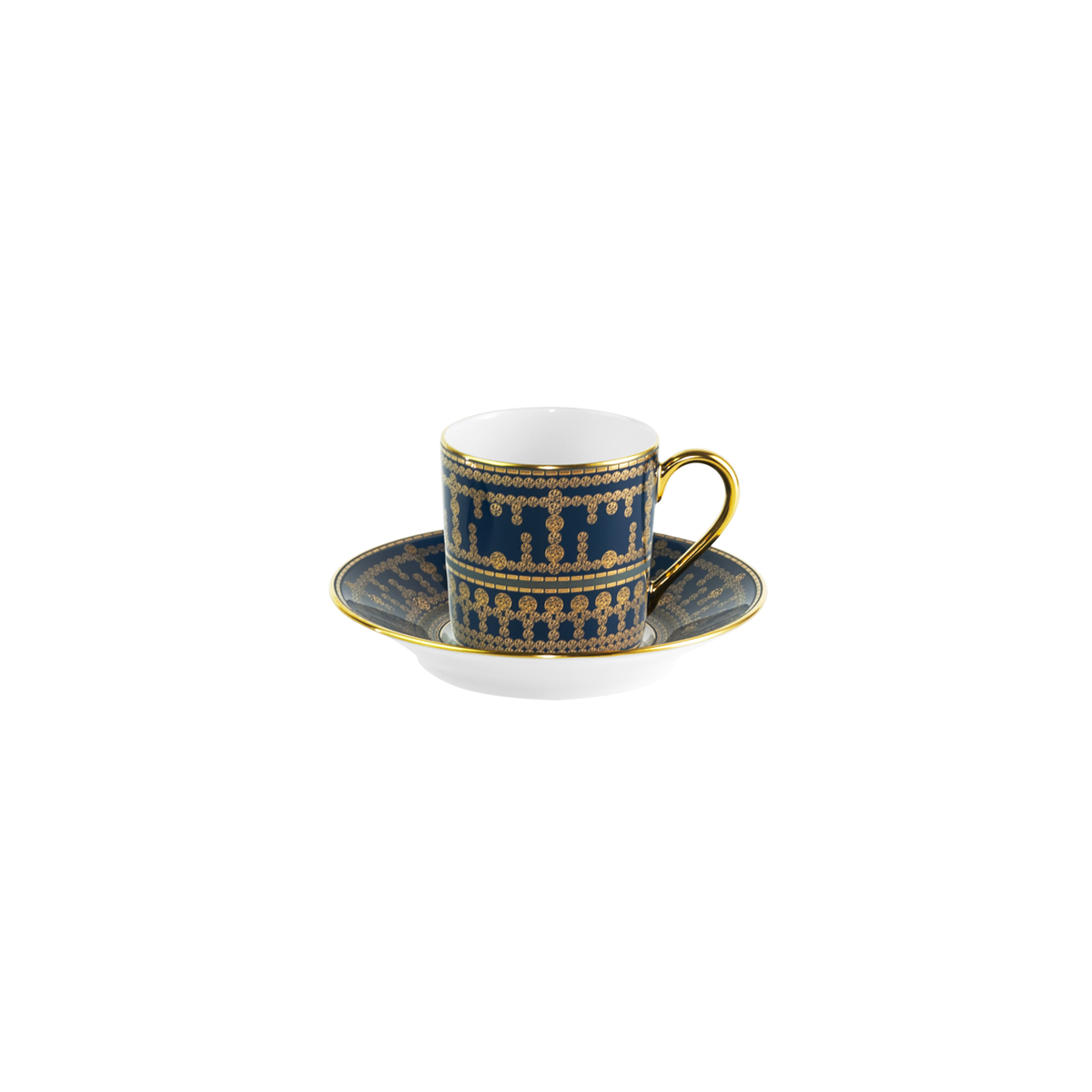 haviland-tiara-tasse-et-soucoupe-caf-porcelaine-bleu-de-prusse-or image 1