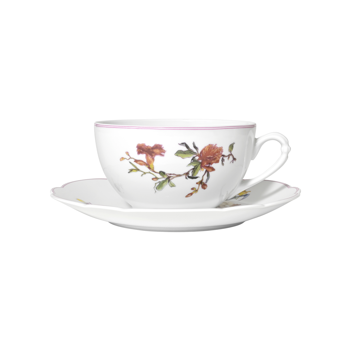 haviland-h-ritage-tasse-soucoupe-d-jeuner-fleurs-d-auteuil image 1