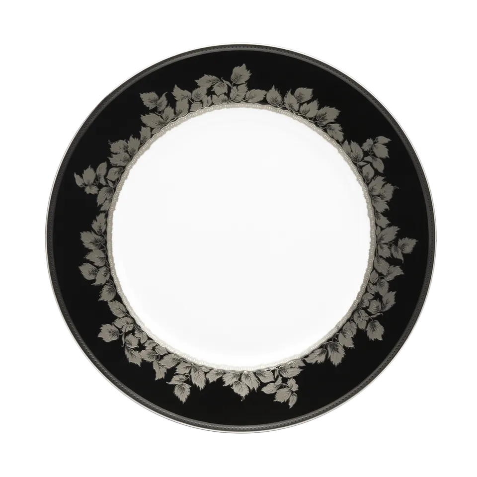 haviland-feuille-de-platine-assiette-d-ner-porcelaine-platine image 1