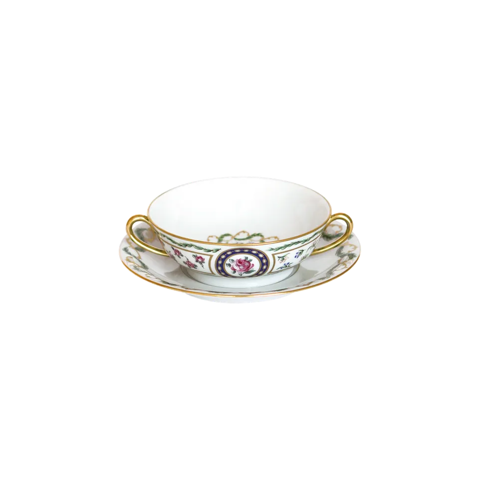 haviland-louveciennes-bol-bouillon-et-soucoupe-porcelaine image 1