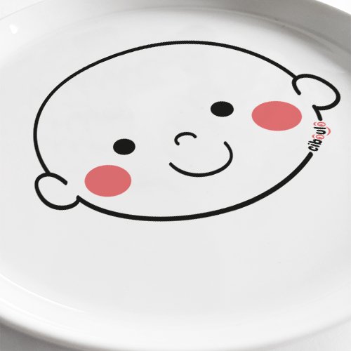 ciboulo-bonhomme-assiette-porcelaine-blanche-enfant image 4