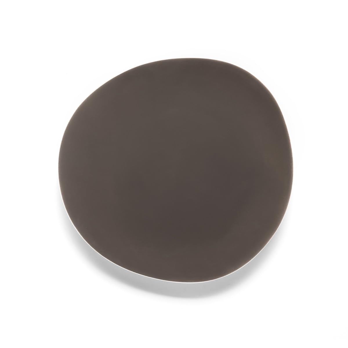 m-dard-de-noblat-sven-assiette-dessert-porcelaine-22-5-cm-taupe-fonc-x6 image 1