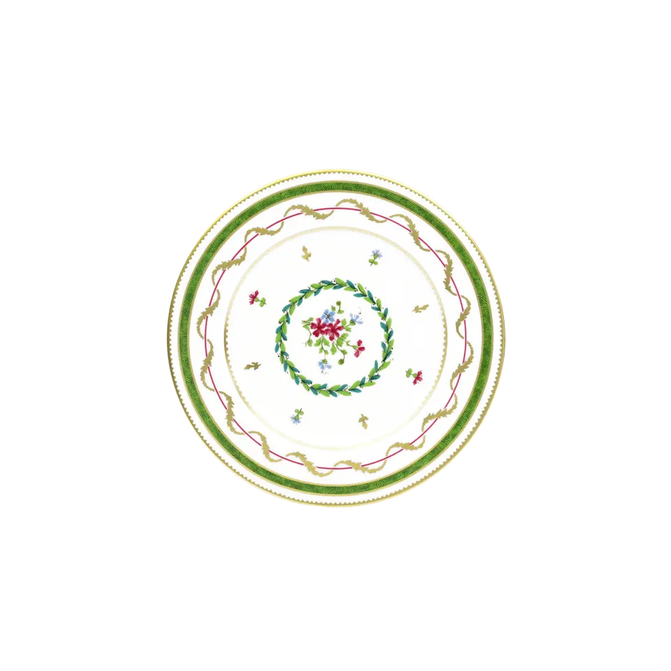 haviland-vieux-paris-vert-assiette-pain-porcelaine-verte image 1