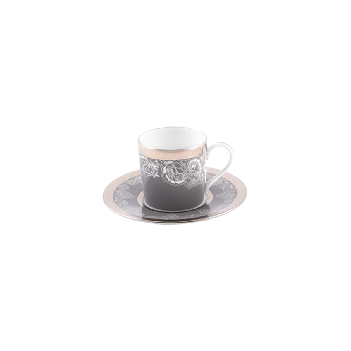 haviland-romane-tasse-et-soucoupe-caf-gris-porcelaine image 1
