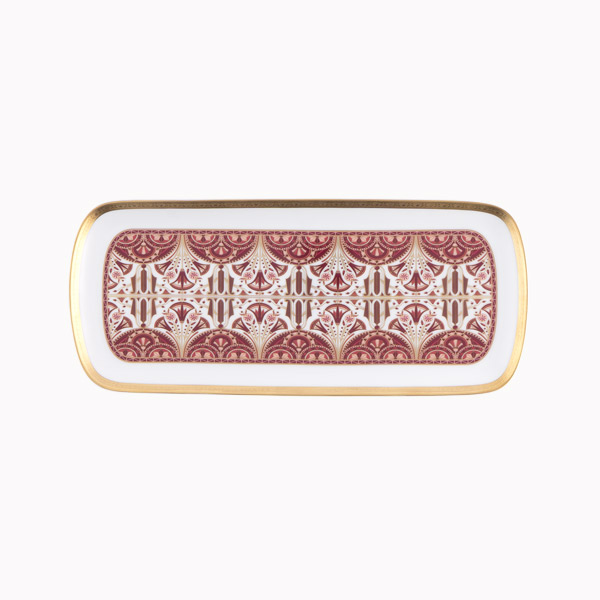 haviland-r-ves-du-nil-plat-cake-porcelaine-pourpre-or image 1