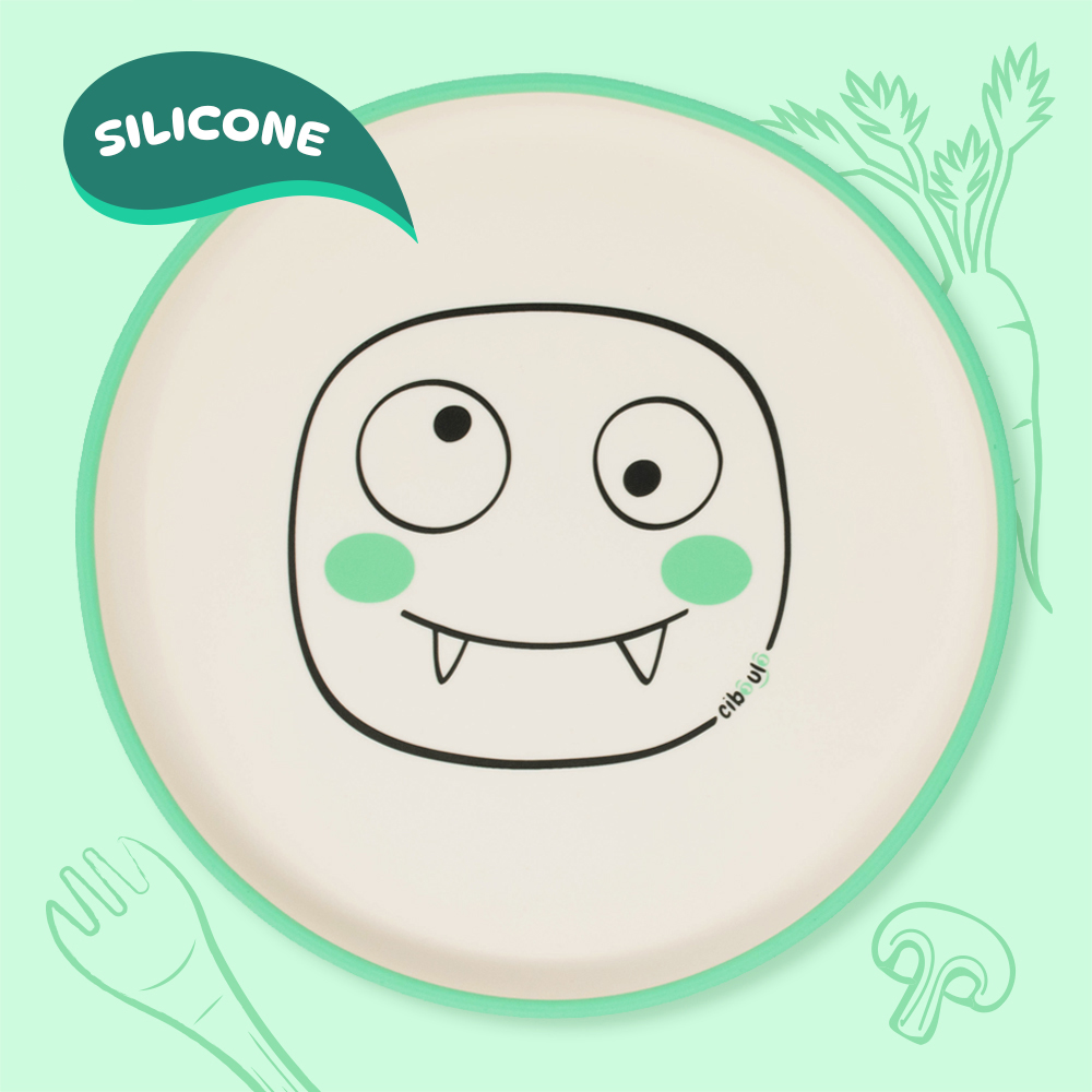 ciboulo-monstre-assiette-silicone-b-b-20-cm-sans-bpa image 1