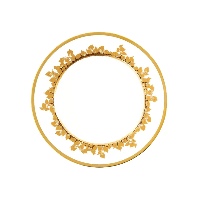 haviland-feuille-d-or-assiette-dessert-porcelaine-or image 1