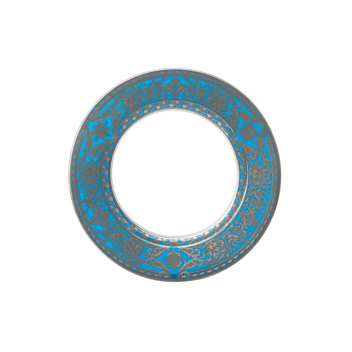 haviland-matignon-assiette-g-teau-bleu-piscine-platine image 1