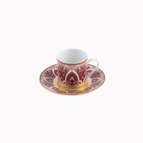 haviland-r-ves-du-nil-tasse-et-soucoupe-caf-pourpre-or image 1