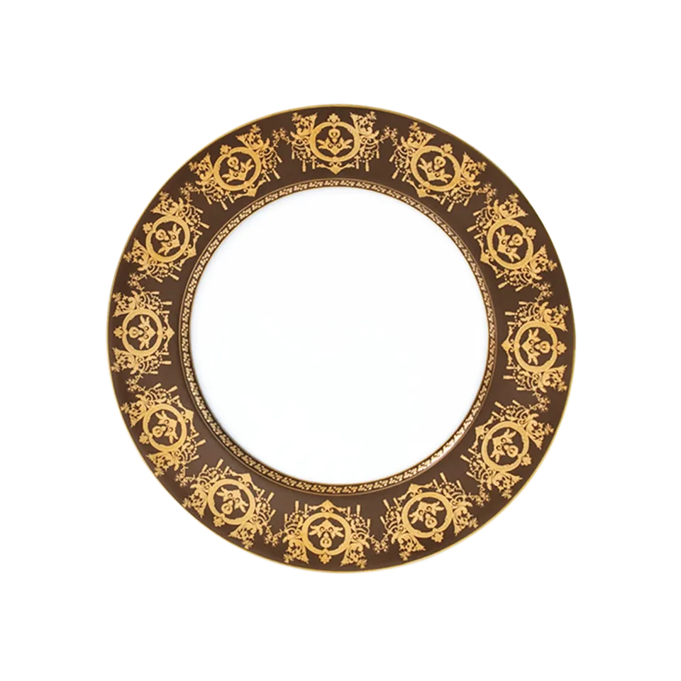 haviland-ritz-imp-rial-assiette-dessert-bronze-porcelaine image 1