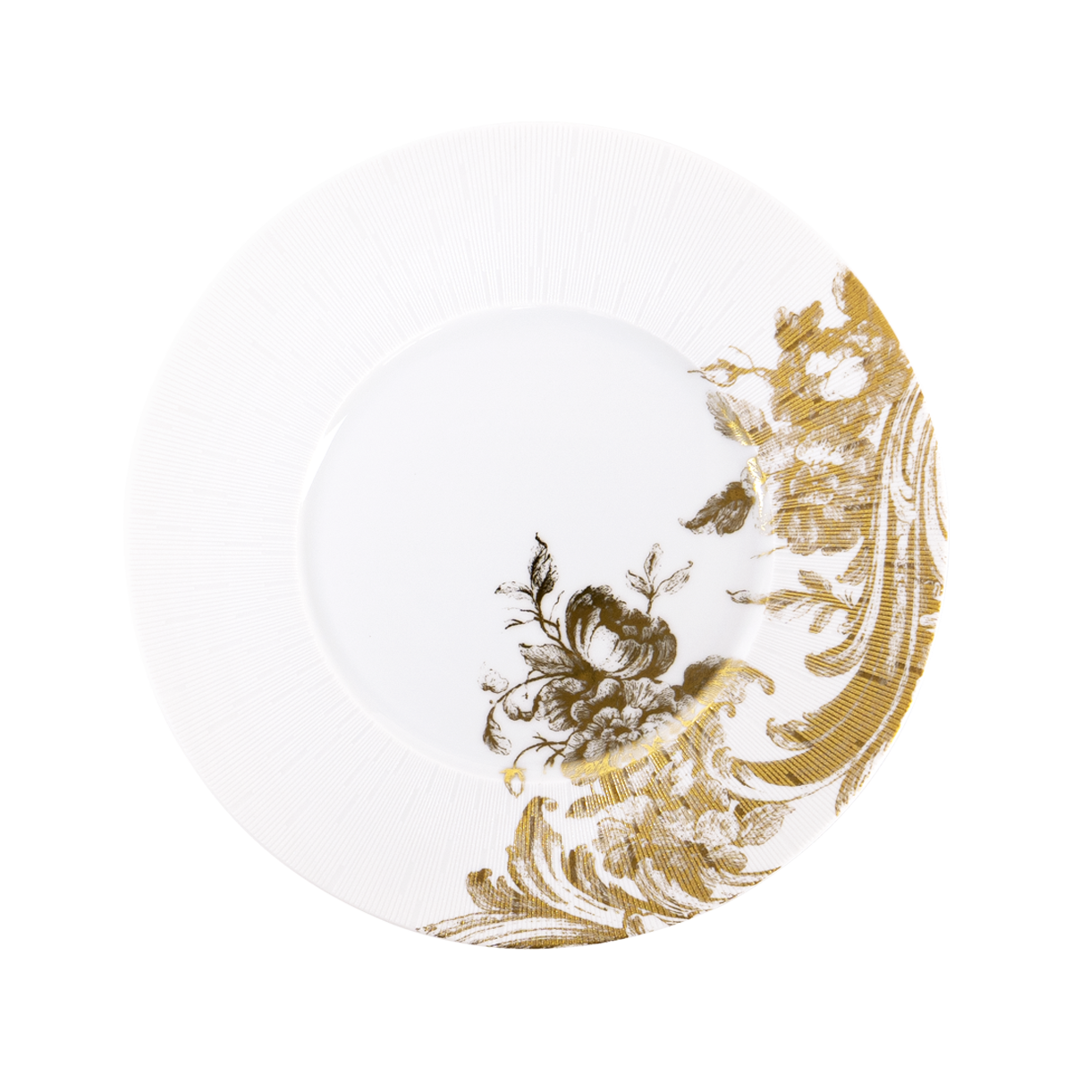 haviland-stanislas-assiette-dessert-porcelaine-bord-or image 1