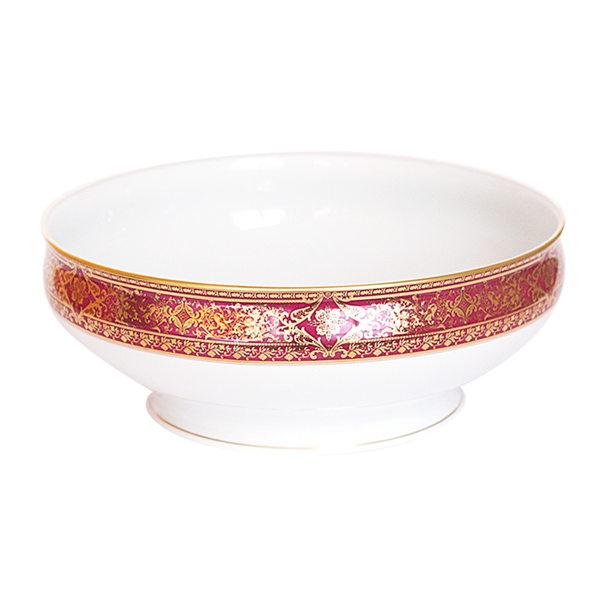haviland-matignon-saladier-porcelaine-cerise-or image 1