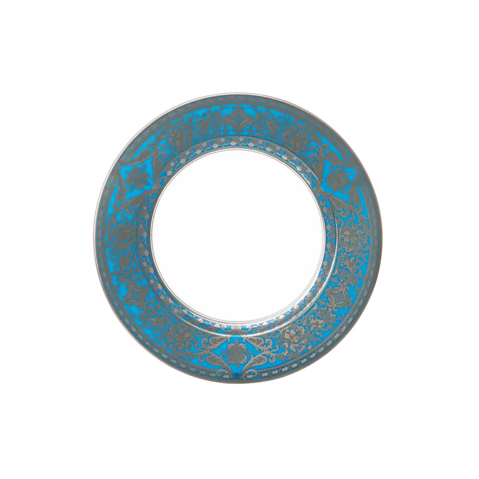 haviland-matignon-assiette-g-teau-bleu-piscine-platine image 1